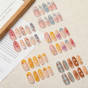 150 <span class=keywords><strong>Uñas</strong></span> Postizas Bonitas con Diseño de Corazón, Lazo y Cereza, <span class=keywords><strong>Uñas</strong></span> Postizas Largas en Forma de Almendra, Románticas, con Diseño de <span class=keywords><strong>Sonrisa</strong></span>, <span class=keywords><strong>para</strong></span> Salón y Hogar - Product Image 6