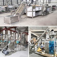 Ligne de traitement industrielle automatisée à sec pour gingembre séché, mini-machine à oignon, production automatique de piment en poudre