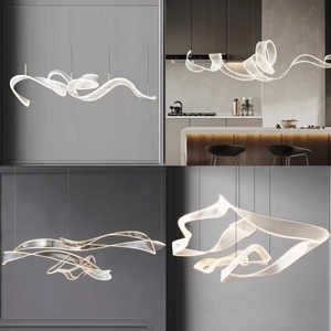 Hiện đại thủy tinh ánh sáng lịch thi đấu trên bếp đảo tuyến tính polymethyl methacrylate (PMMA) dẫn đèn chùm đèn cho dân cư sử dụng - Product Image 3