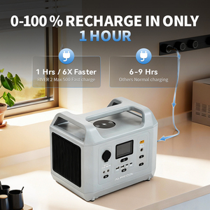 Alpicool AT-600W Silent Operation Portable Power Station Eco-Friendly Solar <b>Generator</b> Lithium-Ion Battery CE Certified AT-600W A - Product Image 4