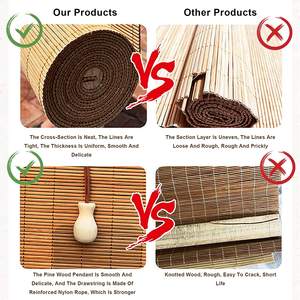 उच्च गुणवत्ता वाले बांस रोलर अंधा कर रहे हैं आधुनिक पारंपरिक शैली पर्यावरण के अनुकूल उपयुक्त गोपनीयता - Product Image 5