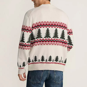 Heavyweight đan Cây giáng sinh ưa thích in áo len thiết kế ấm áp thoáng khí của nam giới áo thun - Product Image 2