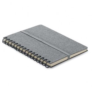 Nuevo Cuaderno Ecológico con Tapa Dura de Tela RPET en Espiral, Personalizable con Logotipo, Porta Teléfono, Ideal para Oficina y Promociones - Product Image 4