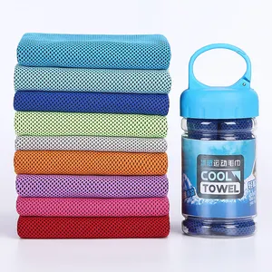 Custom disposable neck polyester pet cooling towel with logo