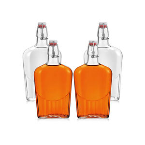 <span class=keywords><strong>Flask</strong></span> Whisky <span class=keywords><strong>Glass</strong></span> <span class=keywords><strong>Flask</strong></span> <span class=keywords><strong>Swing</strong></span> Top chai thủy tinh cho tự chế Lemoncello Kombucha - Product Image 4