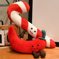 Nouvelle poupée canne à sucre de Noël amusante, super douce, en peluche, rembourrage en coton PP, jouets en peluche, décoration de Noël pour la maison, cadeau de fête