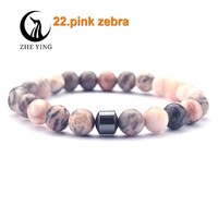 Zhe Ying 6/8mm Edelstein mit Hämatit Heil kristall Großhandel Kristall Naturstein Perlen mit Hämatit Perlen Armband