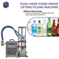 Machine de remplissage à double tête PLC Servo anti-mousse pour bouteilles de vin, d'eau et de lait de qualité alimentaire, personnalisée en usine