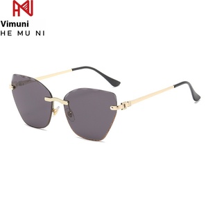 7177 nouveau oeil de chat mode luxe femmes lunettes de <span class=keywords><strong>soleil</strong></span> grand cadre coloré dégradé nuances Uv400 sans monture en métal cadre lunettes de <span class=keywords><strong>soleil</strong></span> - Product Image 5