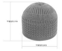 Chapeau Kufi islamique en crochet, style neutre, bonnet de prière jacquard tricoté, chapeau Kufi musulman pour hommes, foulards et châles traditionnels