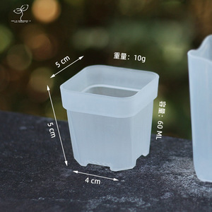 <span class=keywords><strong>Pot</strong></span> de fleurs en plastique semi-transparent épaissi pour plantes succulentes, <span class=keywords><strong>design</strong></span> minimaliste, robuste et durable - Product Image 5