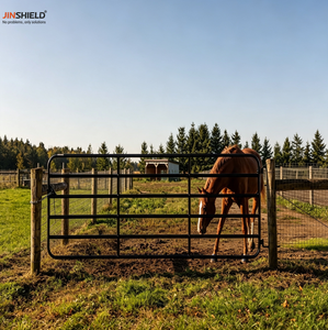 Portail de ferme en acier à 5 rails pour entrées de pâturages et routes rurales - Product Image 6
