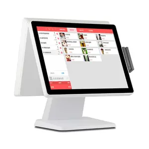 Écran tactile haute rentabilité 15 pouces Pos double moniteur pour caisse enregistreuse Pos