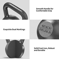 Kettlebell en fonte de qualité supérieure pour la maison ou la salle de sport commerciale, entraînement musculaire, poids lourds, finition délicate