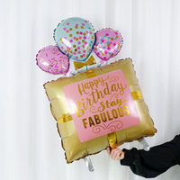 Gâteau forme grand feuille joyeux anniversaire ballons mat joyeux anniversaire gâteau feuille ballon pour la décoration de fête