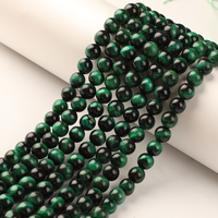 Manik-manik Batu Mata Harimau Alami Grosir Baru 4mm 6mm 8mm 10mm 12mm untuk Pembuatan Perhiasan Kalung Gelang DIY