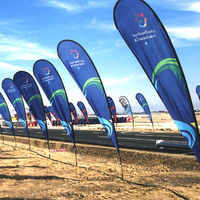 Bannières de plumes de logo de sport de club personnalisables pour l'atelier de publicité d'événement extérieur et les drapeaux de plage volants de lavage de voiture