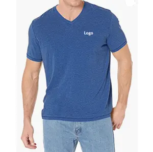 メンズVネックTシャツ超柔らかく快適軽量ブランクTシャツ