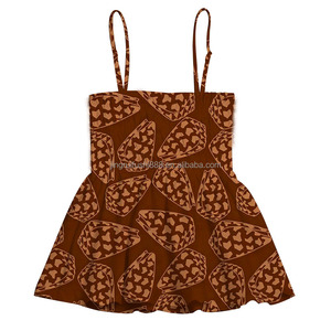 Nuovo Arrivo: Top da <span class=keywords><strong>Donna</strong></span> a Tema Hawaii con Spalline Sottili Regolabili, in Seta di Latte, Senza Maniche, con Gonna Smockata - Product Image 5