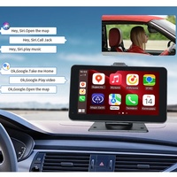 Carplay tanpa kabel 7 inci layar mobil Apple, pemutar Video Multimedia mobil Android layar otomatis FM BT GPS 7 inci SUNWAYI P703