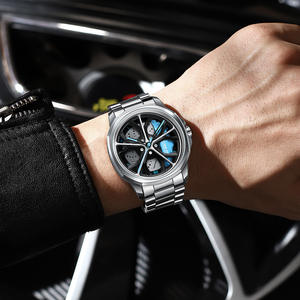 SVJ <span class=keywords><strong>2058</strong></span> hommes voiture roue montres sport voiture montres étanche Sport jante moyeu roue montre-bracelet voiture Quartz hommes montres Relogio - Product Image 6