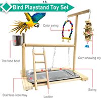 Nichoir en bois pour oiseaux personnalisé en usine jouets en bois largement utilisés pour perroquets et perchoir en bois oiseau