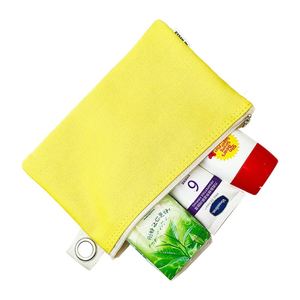Estuche para Lápices de Algodón Twill, Bolsa de Papelería con Cierre de Colores, Bolsas de Regalo DIY con Parche Termoadhesivo - Product Image 5