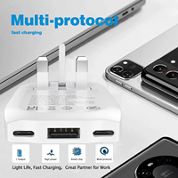 Productos de Tendencia 2026, Nuevas Llegadas, Cargador de Pared GaN de 65W 2C1A con Enchufe UK, Adaptador Multipuerto para MacBook, Laptop Android