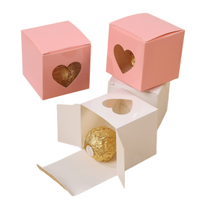 Hộp quà tặng hình trái tim Ngày Valentine-Có thể gập lại với cửa sổ cho bao bì thực phẩm kẹo & Sô cô la - Product Image 2