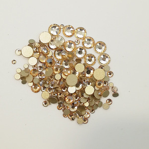 Diamantes de imitación de cristal ecológicos de tamaño mixto de alta calidad, piedra trasera plana de <span class=keywords><strong>diamante</strong></span> no Hotfix para arte de uñas DIY - Product Image 6