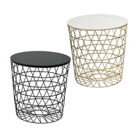 Table Basse en Métal au Design Moderne et Minimaliste Style Ferme, Panneau MDF Durable, Table d'Appoint Convertible avec Rangement, Facile à Nettoyer, Meuble de Maison