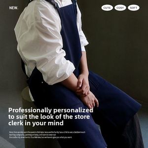 Tablier sans manches personnalisable et tendance, imperméable et résistant aux taches, idéal pour les restaurants, les salons de thé, les cafés et le nettoyage. - Product Image 3