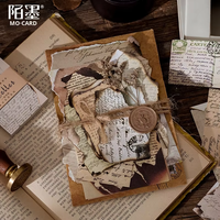Paket 60 Lembar Vintage Life Series, Kertas Tempel Perekat, Bahan Lembaran Lepas, Dekorasi Buku Catatan, Kertas Alas