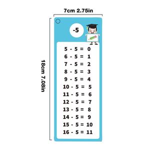 Tarjetas Educativas de Matemáticas para Sumas, Restas, Multiplicaciones, Divisiones, Tarjetas de Aprendizaje para Niños con Anillos y Bolígrafos - Product Image 5
