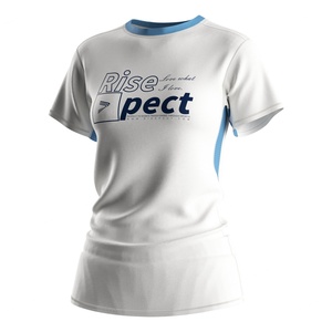 Camiseta Deportiva Blanca para Mujer, de Secado Rápido, Elástica, con Diseño de Malla Ventilada en las Axilas - Product Image 1