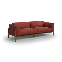 Canapé modulaire de luxe moderne, revêtement en tissu, trois places, structure en bois massif, éponge haute densité, pour bureau commercial
