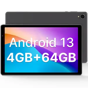 Tablette pour enfants de 10.1 pouces, tablette Google Android 12 4 Go + 64 Go Processeur 8 cœurs Double caméra WiFi BT 10.1 Tablette à écran tactile HD