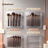 Plateau cosmétique en blister personnalisé, emballage en plastique PET transparent pour pinceaux de maquillage, coffret cadeau beauté