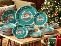 Assiettes en papier jetables de qualité supérieure, 100 % compostables, biodégradables, de qualité alimentaire, pour restaurants commerciaux, assiettes personnalisées pour fêtes