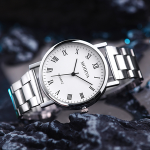 MODIYA Hotsale Simple Mans Relojes Aleación Caja Acero China Cuarzo Movimiento Números árabes Dial Relojes - Product Image 3