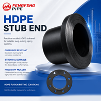 Sambungan HDPE Tipe Stub End, Sambungan Flens PE Butt Fusion PN16 PE100, Fitting Butt Fusion untuk Distribusi Air, Fitting Pipa Polietilena