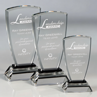 Trophée en cristal personnalisé à succès pour la reconnaissance de l'innovation des employés