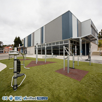 Structure en acier pour arène de futsal intérieure, mur résistant aux chocs, panneau acoustique certifié ISO9001, usine de fabrication