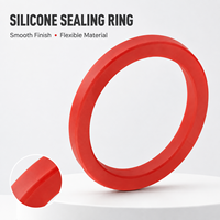 Joint d'étanchéité en silicone rouge, flexible, moulé avec précision, finition lisse et sans couture pour applications industrielles, marque SHEDL, modèle [modèle].