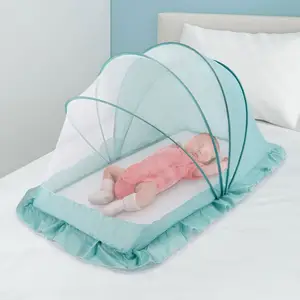 Mosquiteiro dobrável para bebês, rede com cama dobrável para bebês recém-nascidos, acessórios para cama, barraca, cama, mosquiteiro