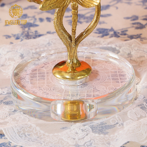 Vase décoratif en verre cristal avec fleur de magnolia en émail cloisonné peint à la main, pour la décoration de la maison - Product Image 6