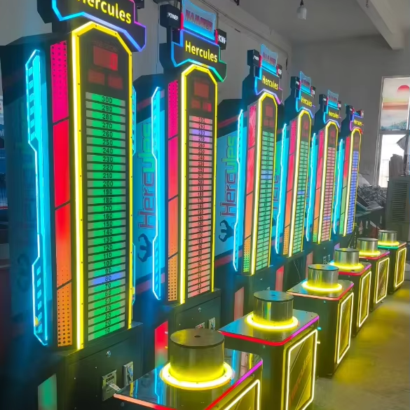 English Language Amusement Park Sledge Hammer King Street Machine Interactive Boxing Game Machine
