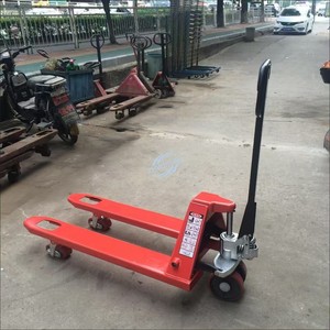 Chariot élévateur manuel à palettes pour charges lourdes industrielles, chariot élévateur à palettes à manivelle de 80 mm, roues solides en nylon PU résistantes à l'usure - Product Image 2