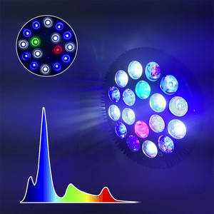 Cusomik 18*3W spectre complet E27 E26 Base <span class=keywords><strong>LED</strong></span> <span class=keywords><strong>ampoule</strong></span> d'<span class=keywords><strong>aquarium</strong></span> 54W lampe de réservoir de poissons pour la croissance des plantes de réservoir d'eau salée de récif de corail - Product Image 2