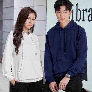 เสื้อมีฮู้ดแบบสวมศีรษะแบบบางใส่ได้ทั้งชายและหญิงผ้าโพลีเอสเตอร์สแปนเด็กซ์330กรัมผ้าถักแบบกำหนดเองสำหรับฤดูใบไม้ร่วง - Product Image 1